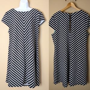 Tiana B. Vintage sz 22W black & white stripe dress